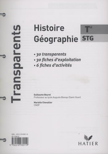 Histoire Géographie Tle STG: Transparents book