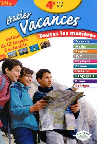 Hatier Vacances 4e vers la 3e Toutes les matières: 12 séquences de révision multimatières book