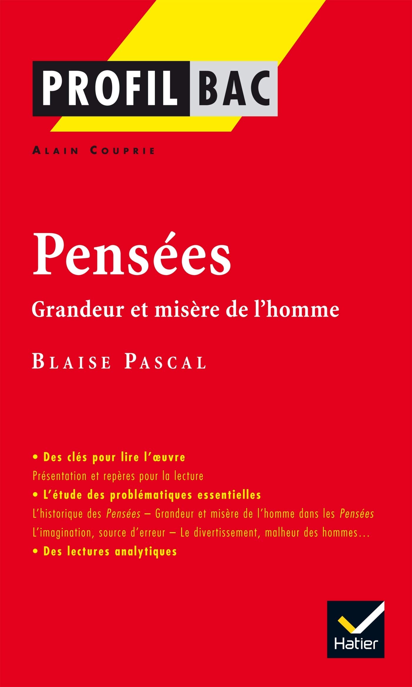 Profil d'une oeuvre: Pensees: Grandeur et misere de l'homme Contemporary literature