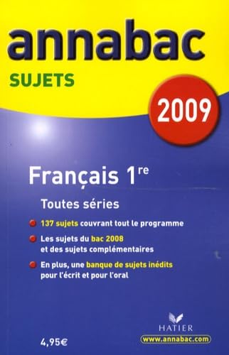 Français 1e toutes séries: Sujets book