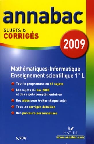 Mathématiques-Informatique Enseignement scientifique 1e L: Sujets et corrigés book
