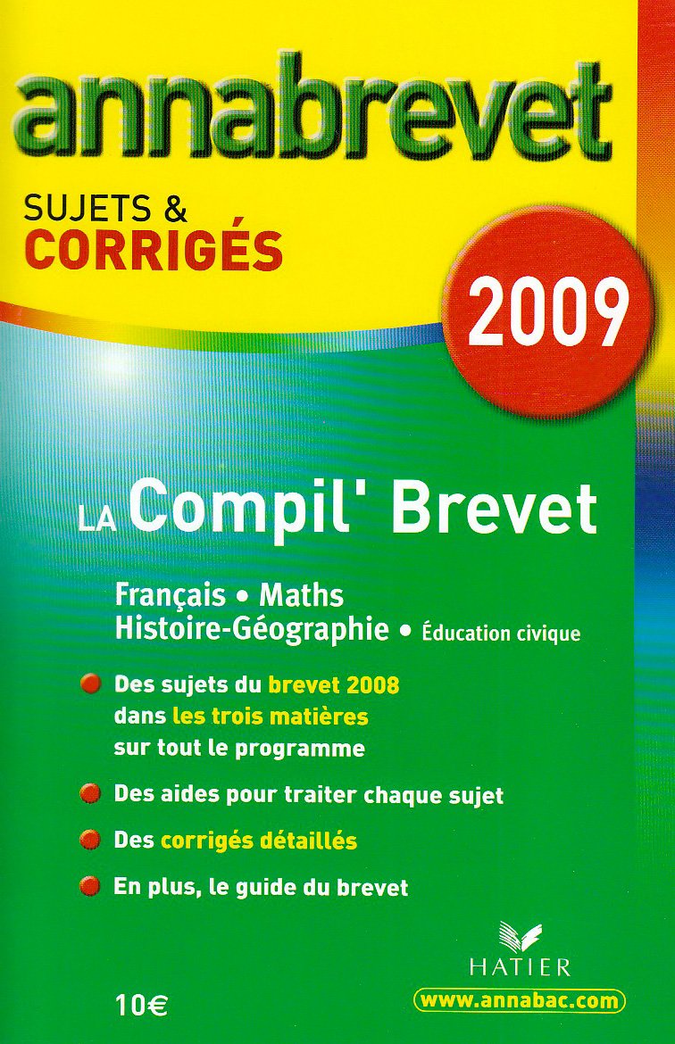 La Compil' Brevet: Sujets et corrigés book