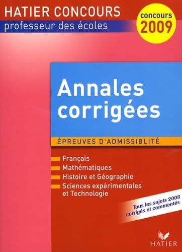 Annales corrigées CRPE Session 2008: Epreuves d'admissibilité book
