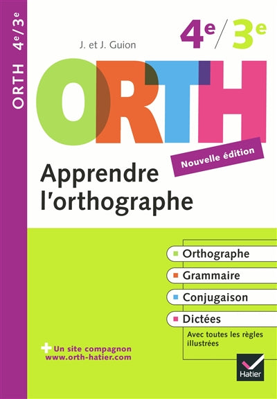 Product Image: Apprendre l'orthographe, 4e-3e
