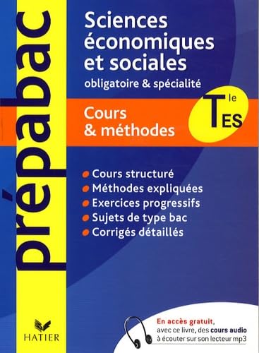 Sciences économiques et sociales Terminale ES: Cours et méthodes book