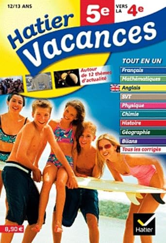Hatier vacances 5e vers la 4e: 12 séquences de révision multimatières autour de 12 thèmes d'actualité book