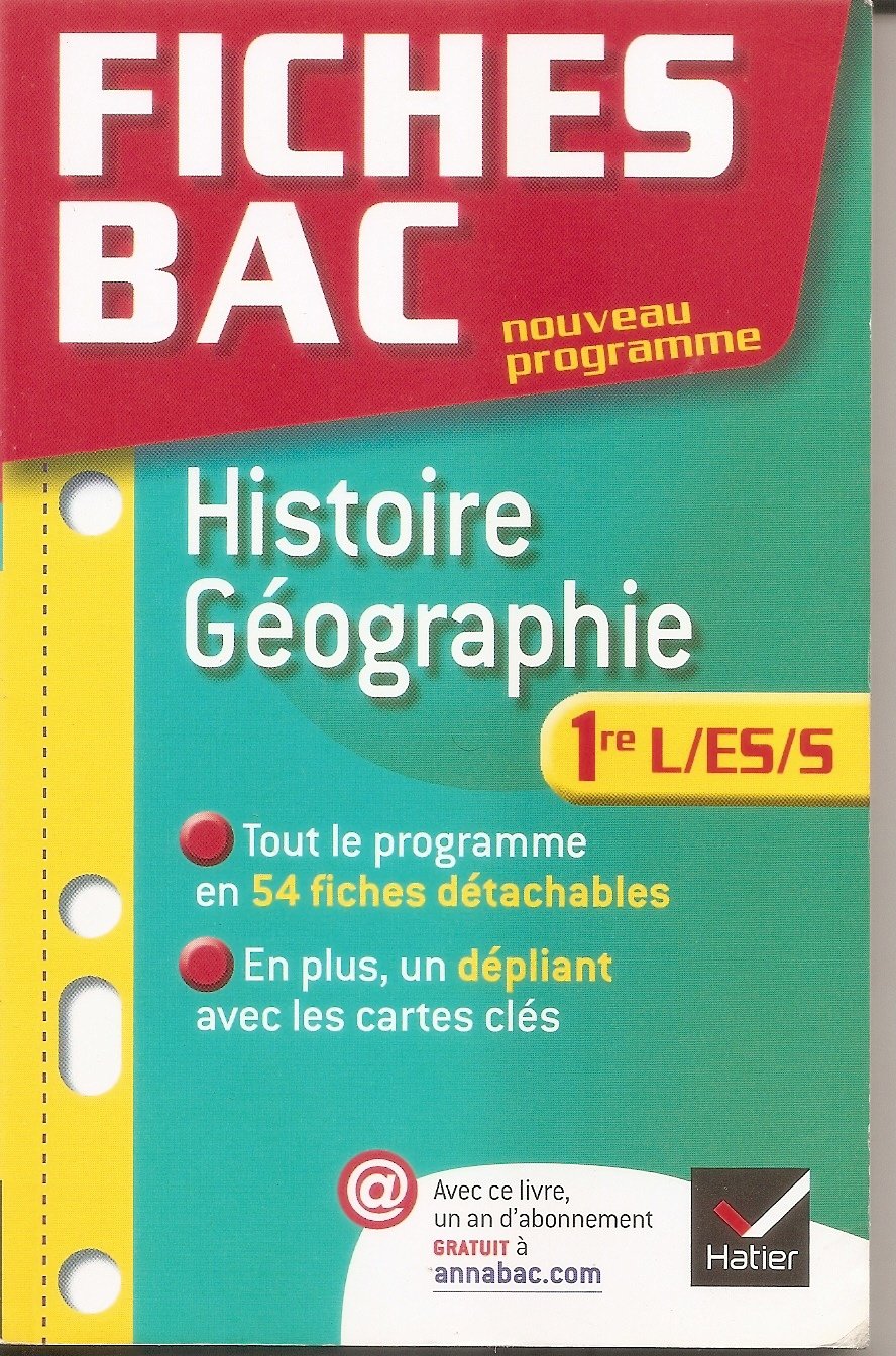 Fiches Bac Histoire-Géographie 1e L/ES/S book