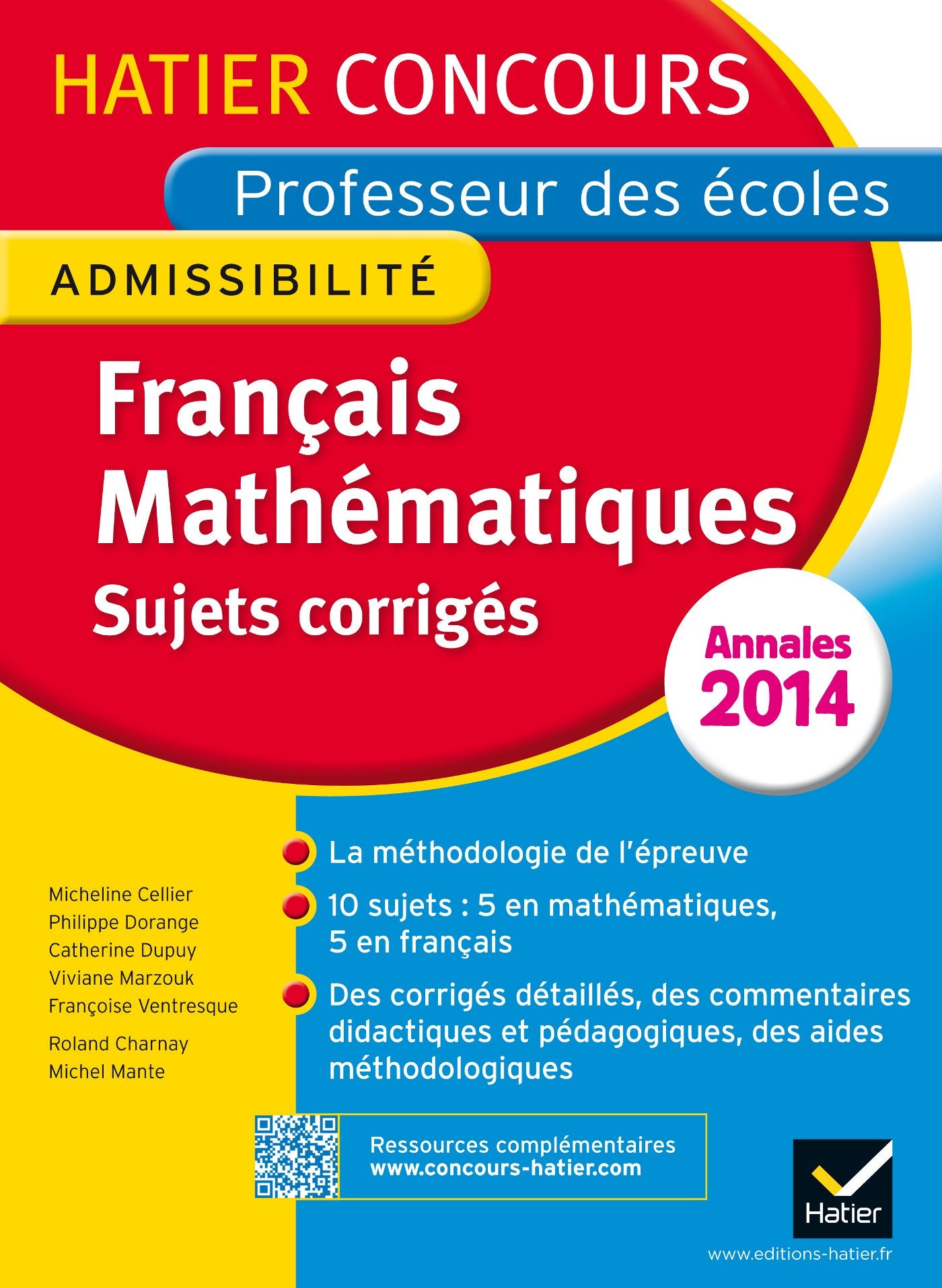 Sujets corrigés français mathématiques : Epreuve d'admissibilité book