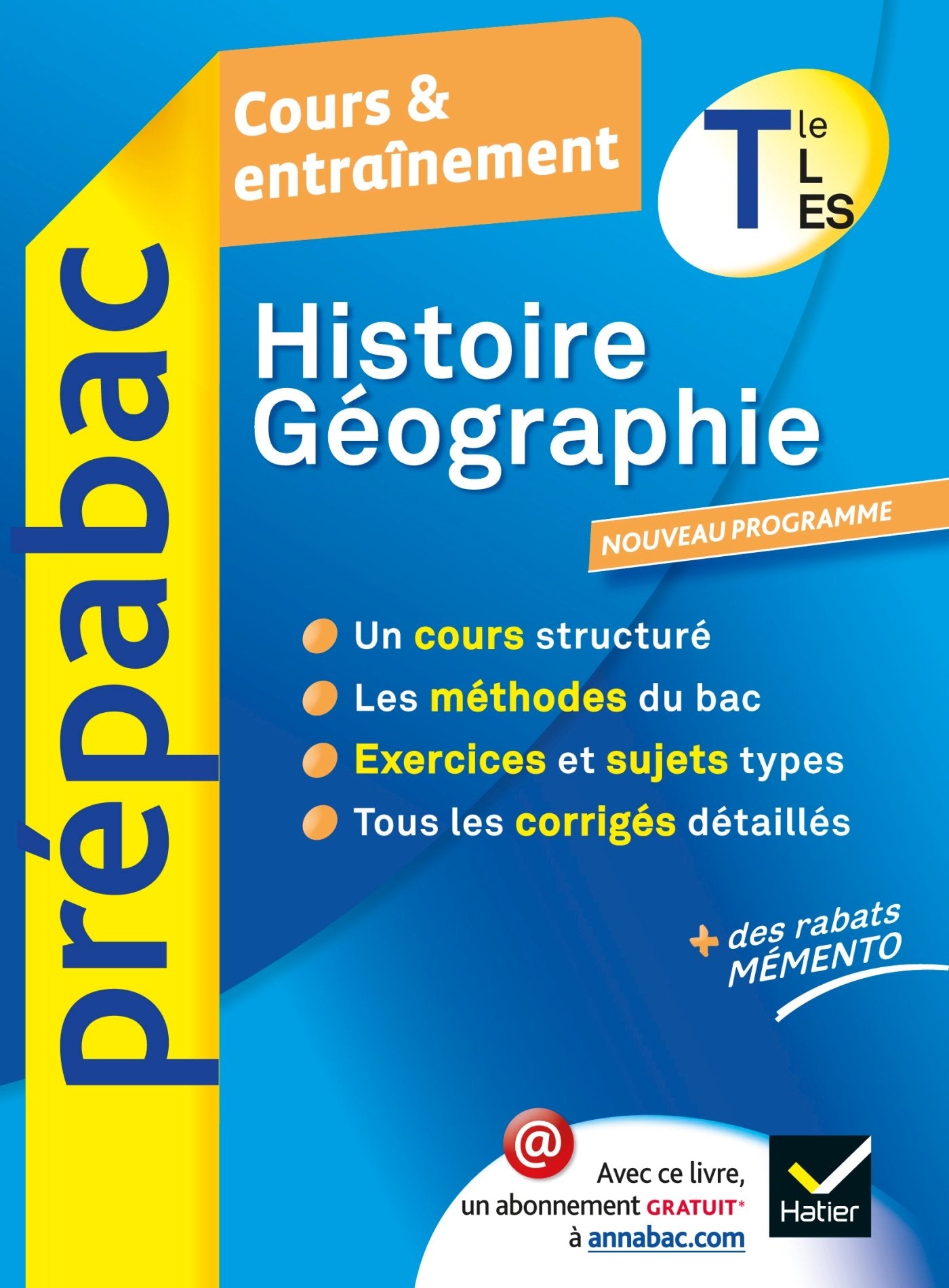 Prepabac Cours ET Entrainement: Histoire Geographie Terminale L & Es Foreign Languages ​​& Dictionaries