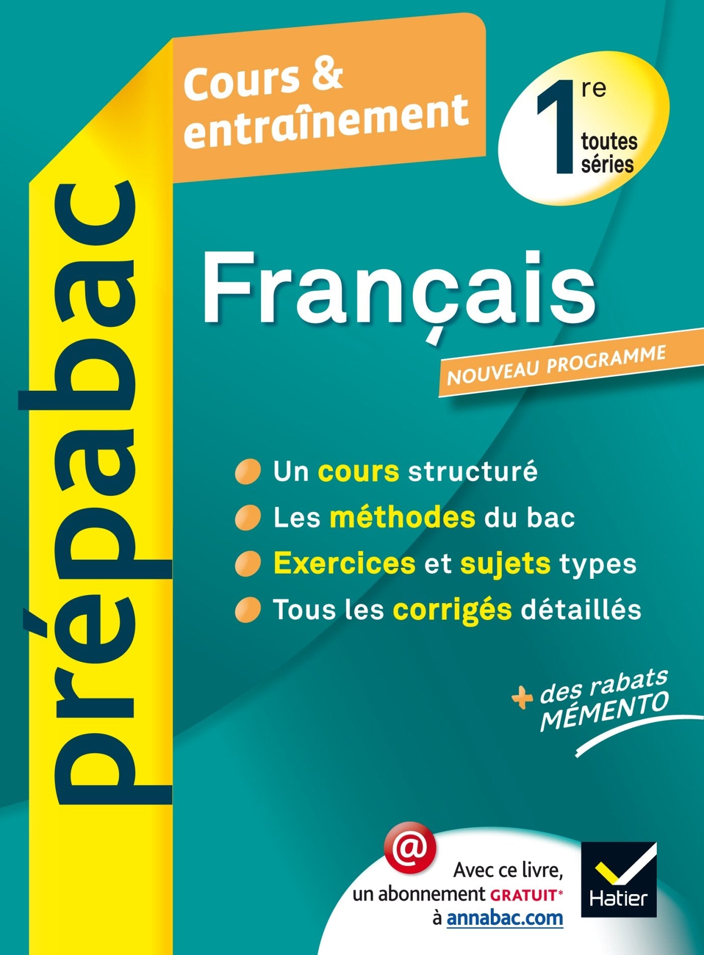 Prepabac Cours Et Entrainement: Francais 1e Toutes Series Foreign Languages ​​& Dictionaries