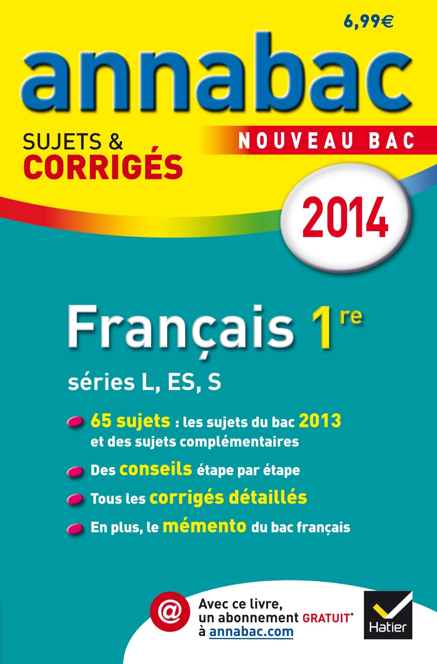 Français 1e L, ES, S: Sujets et corrigés book