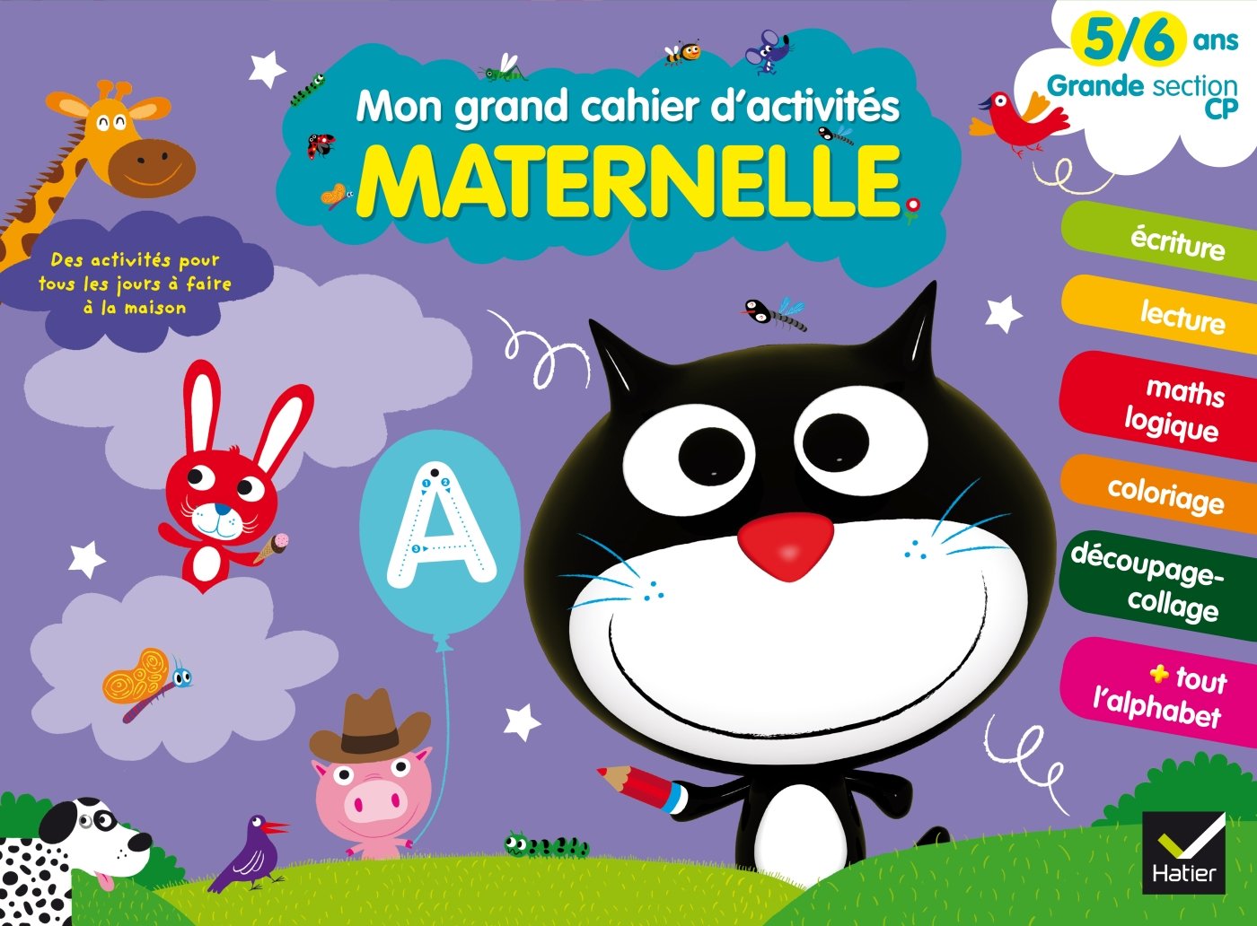 Mon grand cahier d'activités Maternelle: 5/6 ans Grande section CP book