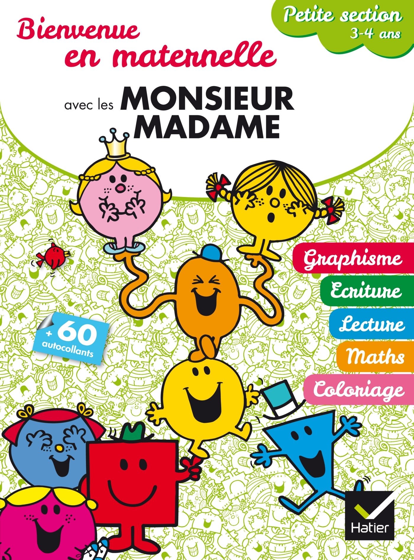 Bienvenue en Petite section avec les Monsieur Madame- Cahier de vacances book