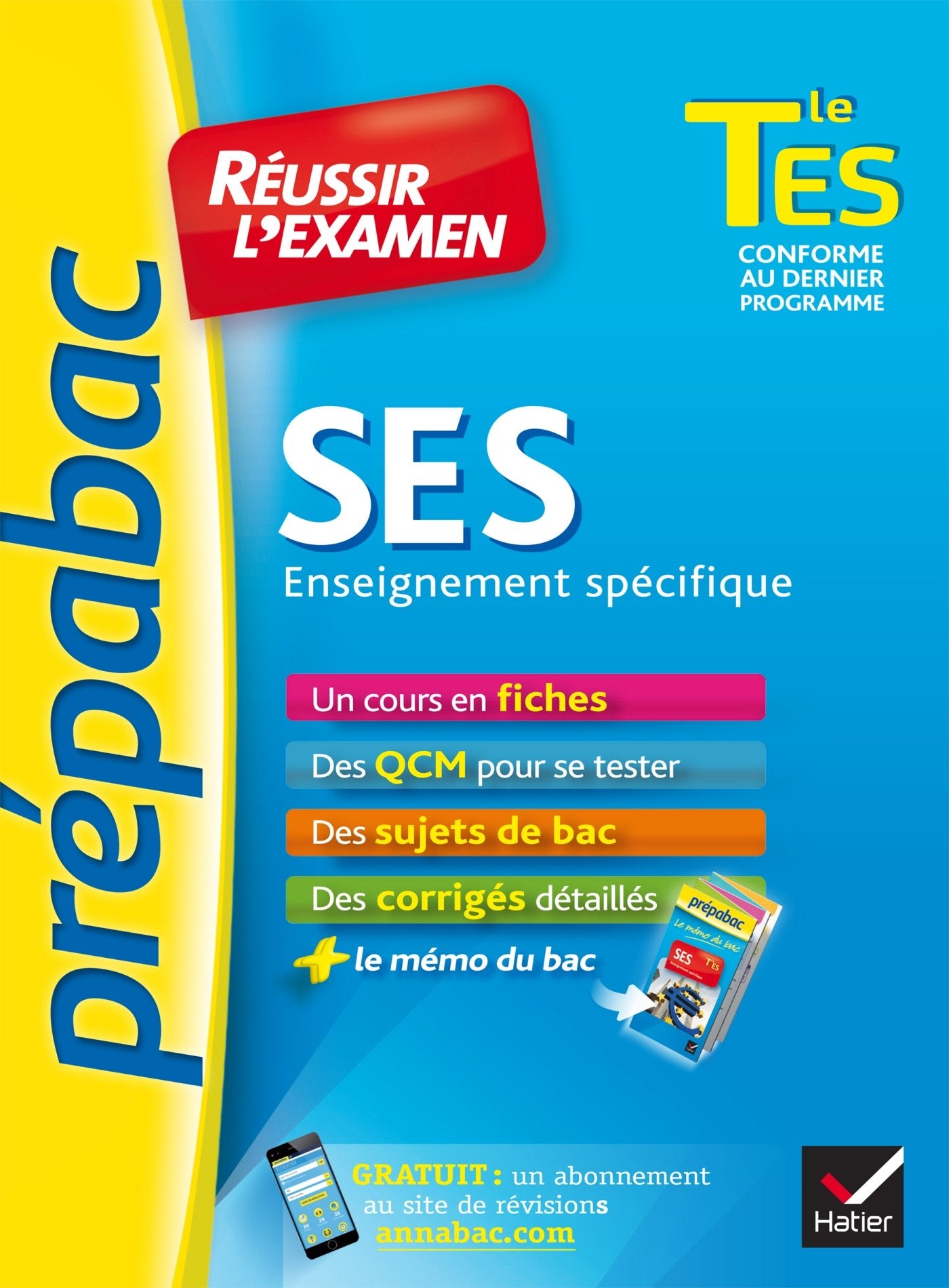 Prepabac Reussir l'examen: Tle - SES - ES (Enseignement obligatoire) Professional & Reference Books