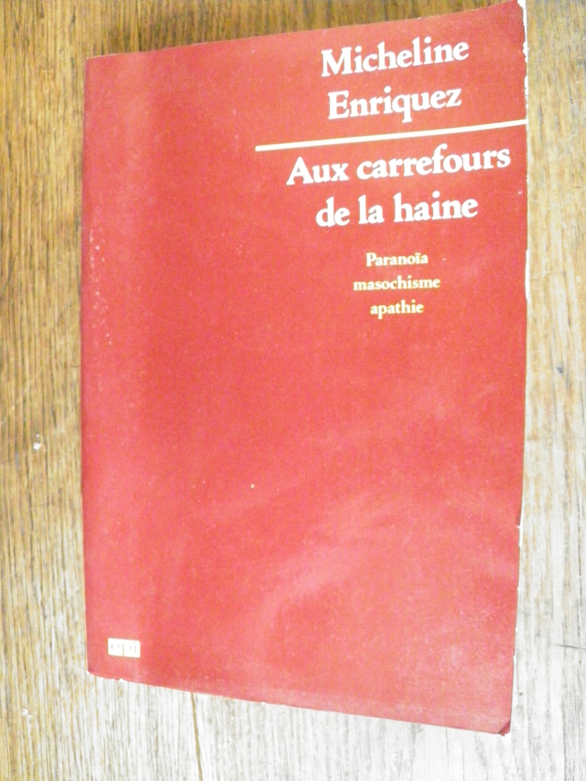 Aux carrefours de la haine : paranoïa, masochisme, apathie Books
