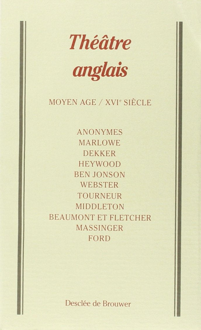 Théâtre anglais du Moyen Âge Essays & Short Stories