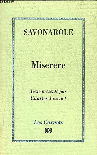 "Miserere": Dernière méditation du psaume 50 Books