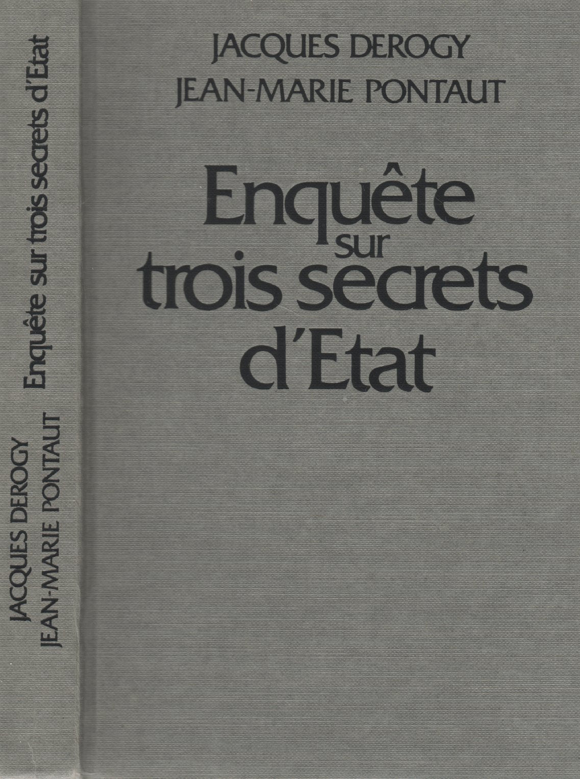 Enquete sur trois secrets d'Etat Books