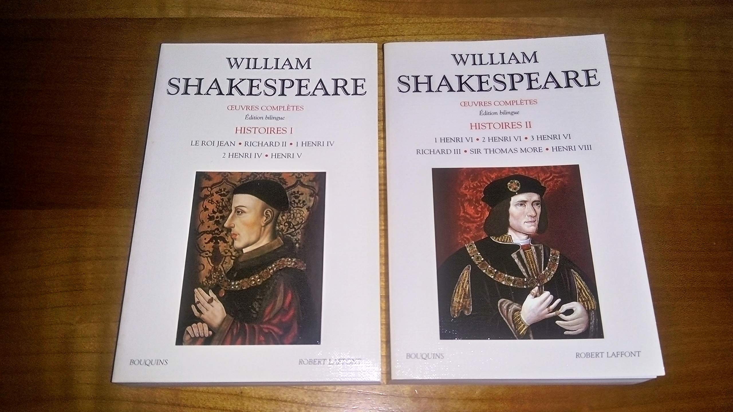 Coffret 2 volumes Shakespeare - Histoire - édition bilingue Français/Anglais Classics