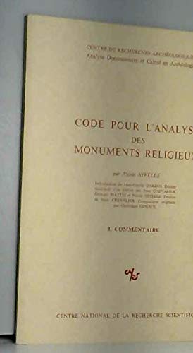 Code pour l'analyse des monuments religieux book