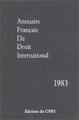 Annuaire français de droit international 29 - 1983 (Annales Françaises du Droit) Books