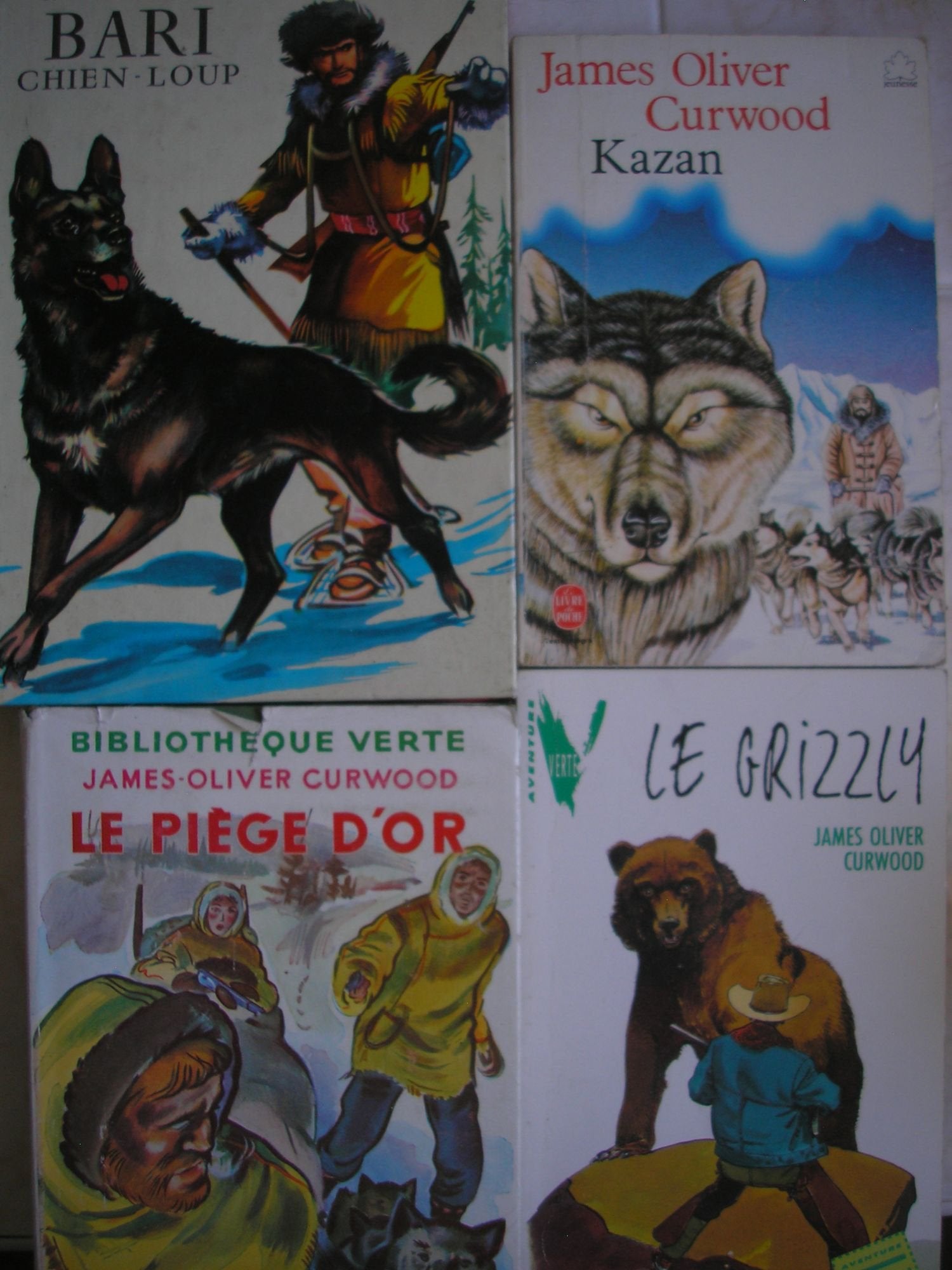 james oliver curwood - lot 4 livres : kazan - le grizzly - bari chien loup - le piege d'or book