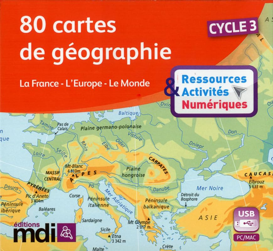 80 Cartes de Géographie Cycle 3 book