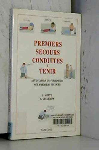 Premiers Secours, Conduites A Tenir. Attestation De Formation Aux Premiers Secours Books