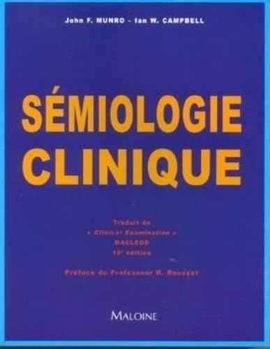 SEMIOLOGIE CLINIQUE book