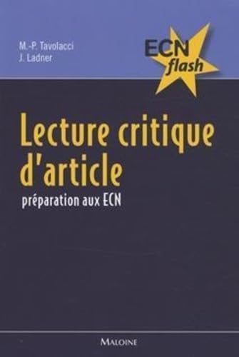 lecture critique d'articles - ecn flash: PREPARATION AUX ECN book