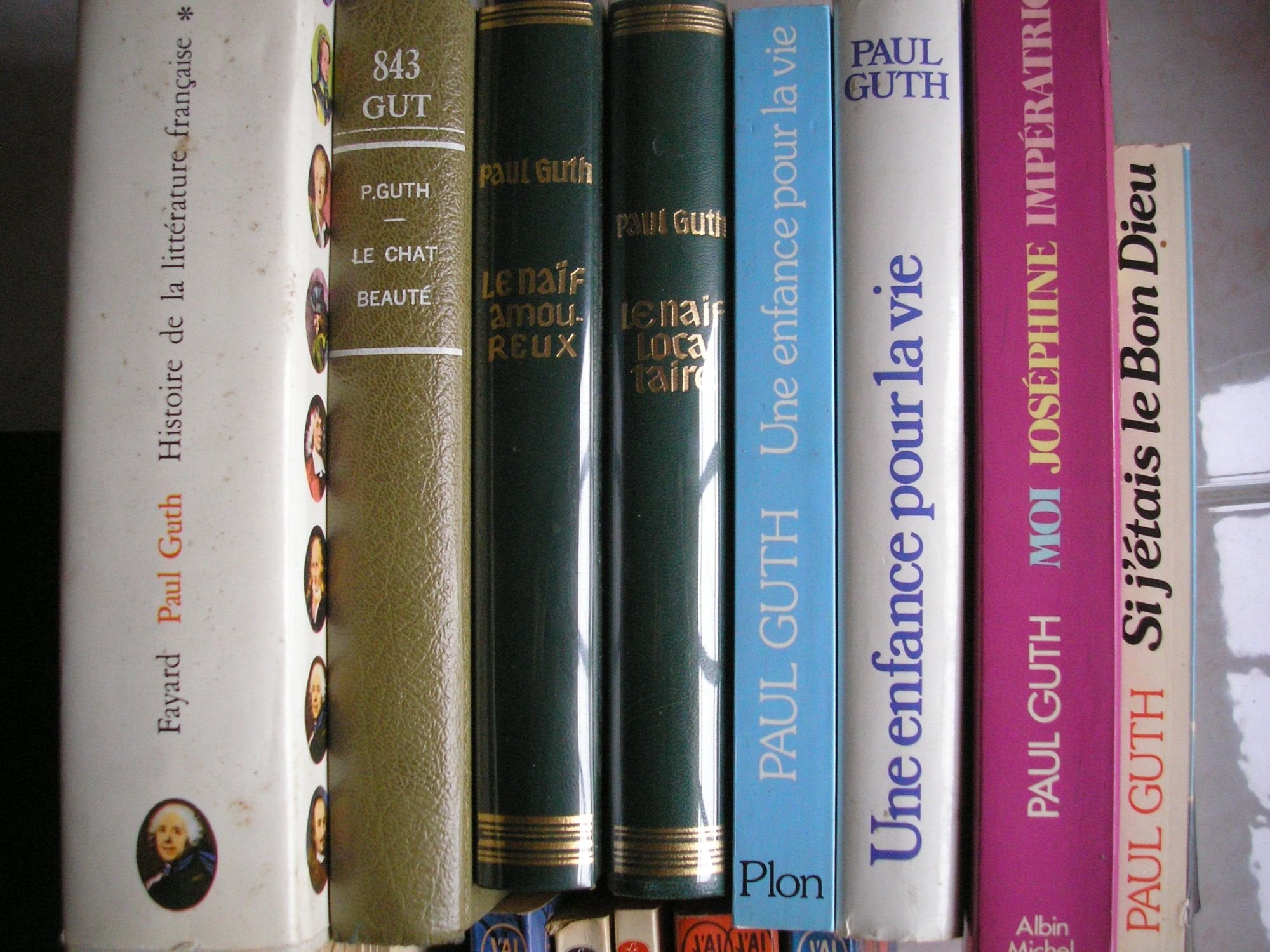 P. guth - lot 17 livres : jeanne la mince - jeanne la mince et la jalousie - lettres a votre fils qui en a ras le bol - mémoires d'un naif - jeanne la mince a paris - le mariage du naif - le naif aux 40 enfants - le naif sous les drapeaux - si j'étais... book
