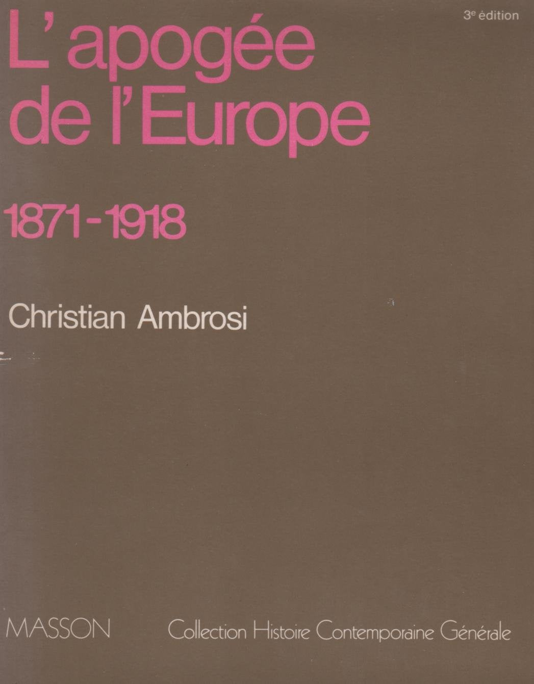 L'apogée de l'Europe book