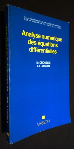 Analyse numérique des équations différentielles (Collection Mathématiques appliquées pour la maîtrise) book