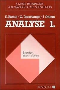 Product Image: Analyse. Exercices avec solutions : 01 : Mathématiques spéciales