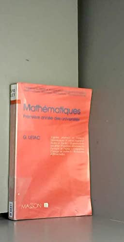 Mathématiques : 1ère année des universités, 1er cycle, Deug A book
