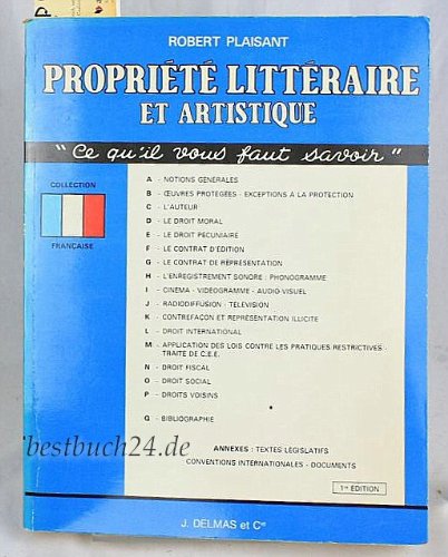 Propriété littéraire et artistique book
