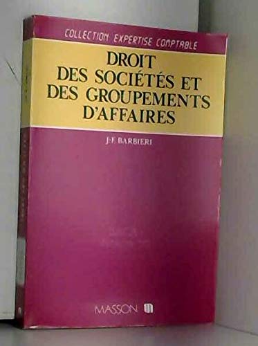 Droit des societes et des groupements d'affaires book