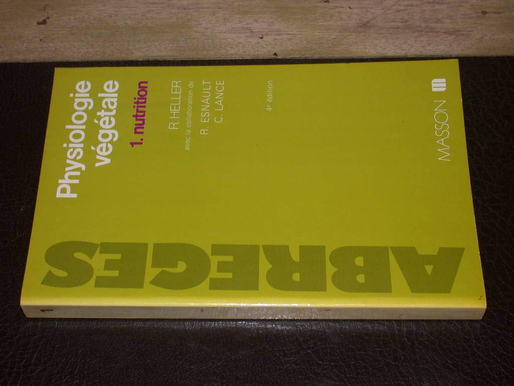 Physiologie végétale tome 1, Nutrition book