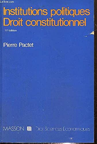 Institutions politiques, droit constitutionnel book