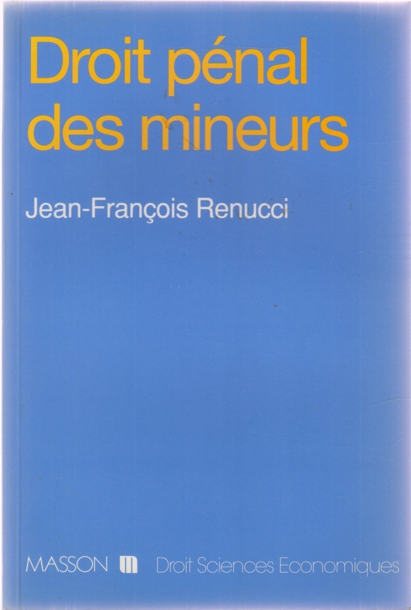 Droit pénal des mineurs book