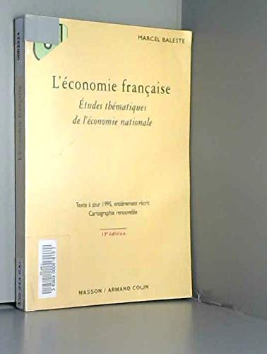 L'économie française : Etudes thématiques de l'économie nationale book