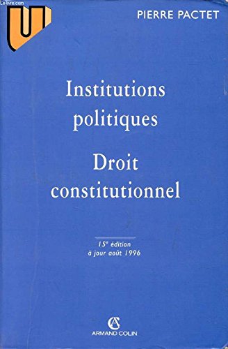 Institutions politiques, droit constitutionnel book