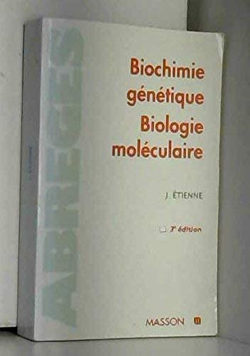 Biochimie génétique, biologie moléculaire Books