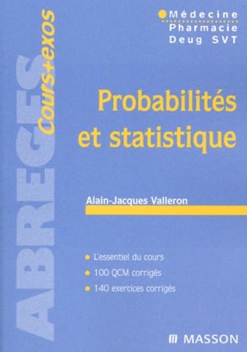 Probabilites Et Statistique Medecine/Pharmacie/Deug Svt Books