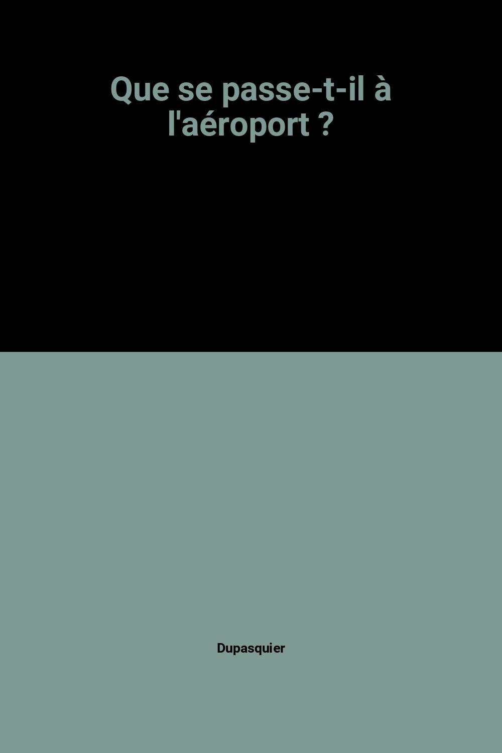 Que se passe-t-il à l'aéroport ? Books