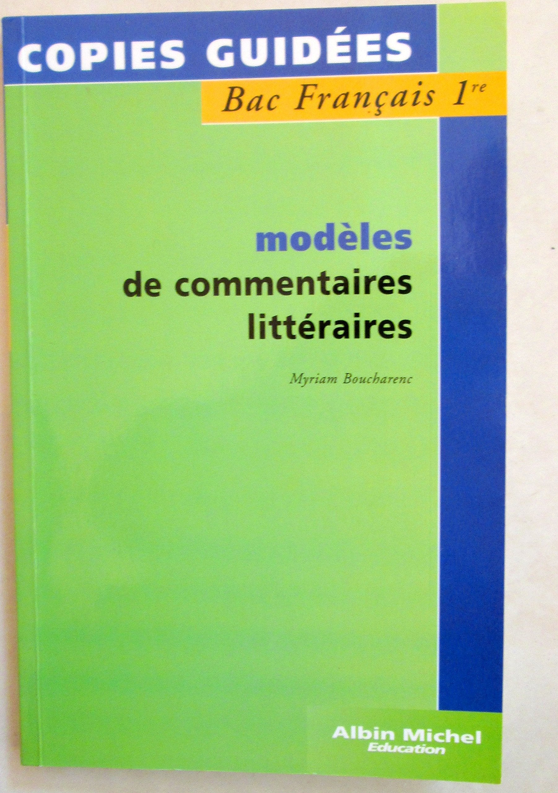 Modèles de commentaires littéraires book