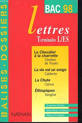 Lettres Terminales L et ES, BAC 1998 book