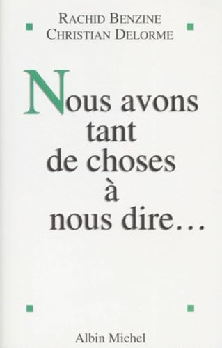 Nous avons tant de choses à nous dire Books