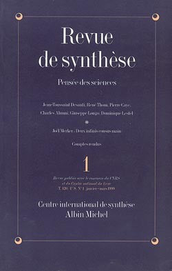 Revue de synthèse, n° 1 (1999). Pensée des sciences book
