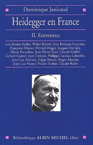 Heidegger En France - Tome 2: Entretiens Philosophy